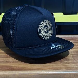 Black Ohio State Buckeyes foam trucker hat